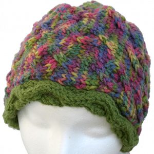 Purple and Green Hat