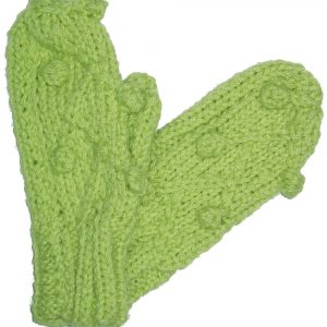 Spring Green Knit Mittens